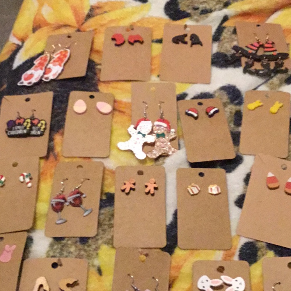 Earrings bundle lot Christmas Easter Halloween animals summer new